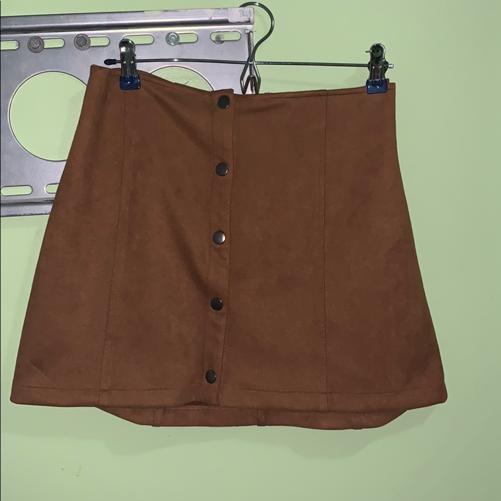 velvet button up mini skirt size small/med NWOT
